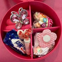 Faux Leather Round Jewellery Box