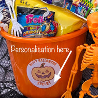 Halloween Trick or Treat Gift Bucket - includes personalised name!