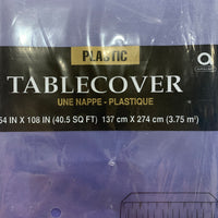 Plastic Solid Colour Rectangle Table Cloth