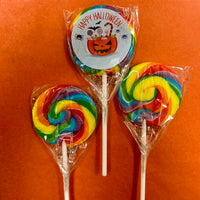 Rainbow Lolly Pop with Personalised Labels