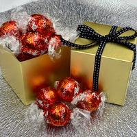 Cube Chocolate Box - Gold 70mm