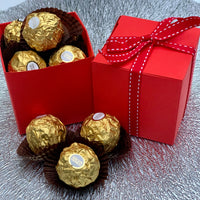 Cube Chocolate Box - Red 70mm