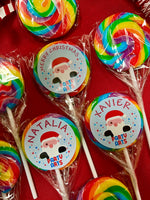 Rainbow Lolly Pop with Personalised Labels