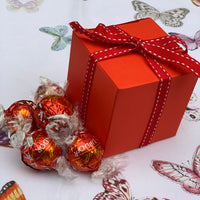 Cube Chocolate Box - Red 70mm