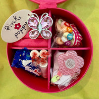 Faux Leather Round Jewellery Box
