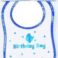 1st Birthday Baby Boy Bib