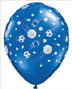 Sports Ball Print Balloons & Stick Pack