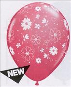 Flower Print Balloons & Stick Pack
