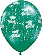 Happy Birthday Print Balloons & Stick Pack