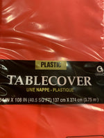 Plastic Solid Colour Rectangle Table Cloth
