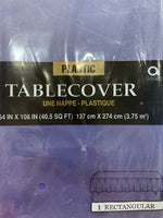 Plastic Solid Colour Rectangle Table Cloth
