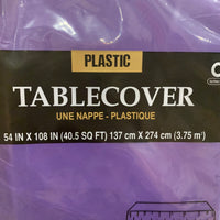 Plastic Solid Colour Rectangle Table Cloth