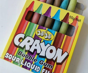 Jojo Crayon Sour Liquid Filled Bubblegum 55g