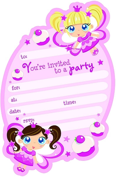 Momoko Fairies Party Invitations