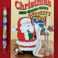 Christmas Activity Pad with Snowman stackable Crayon