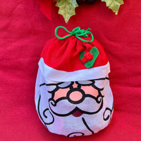 Christmas Cotton Drawstring Lolly Bag
