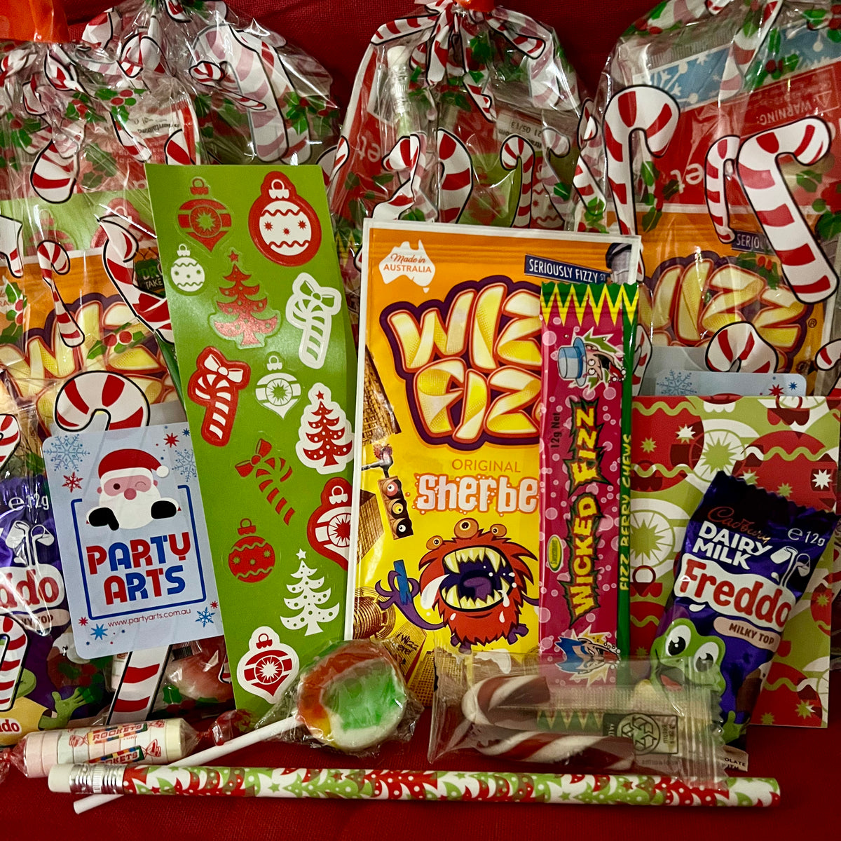 Christmas Stationery & Confectionery filled Lolly Bag Party Arts