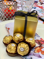 Cube Chocolate Box - Gold 70mm
