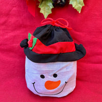 Christmas Cotton Drawstring Lolly Bag
