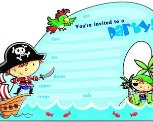 Pirate Buccaneer Party Invitaions