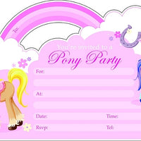 Pretty Ponies Party Invitations